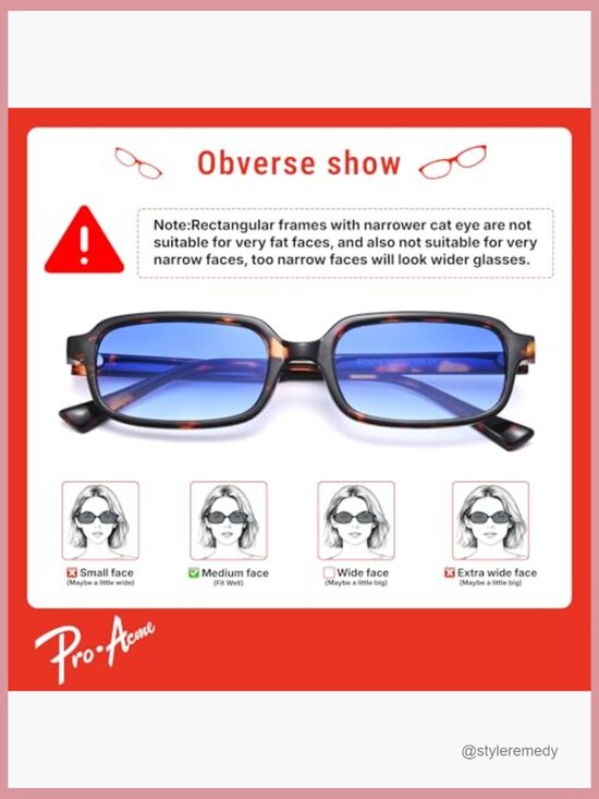 Retro Rectangular Sunglasses Vintage 90s Small Frame UV400 Protection main image 4